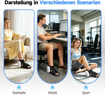 Portable Air Compression Foot Massager with Heat,4 Heat 4 Modes 3 Airbags,Smart Timer,Cordless Ankle Compression Massage for Muscle Relaxation & Fatigue Relief,Gifts for Men Women(Size 5 to 9, 1PC)