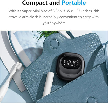 Vibrating Alarm Clock Rechargeable Battery Operated Cordless & Dual Alarms | Bed shaker for Under Pillow, Travel-friendly, Weekday/weekend Mode, Perfect for Heavy Sleepers & Hearing-impaired