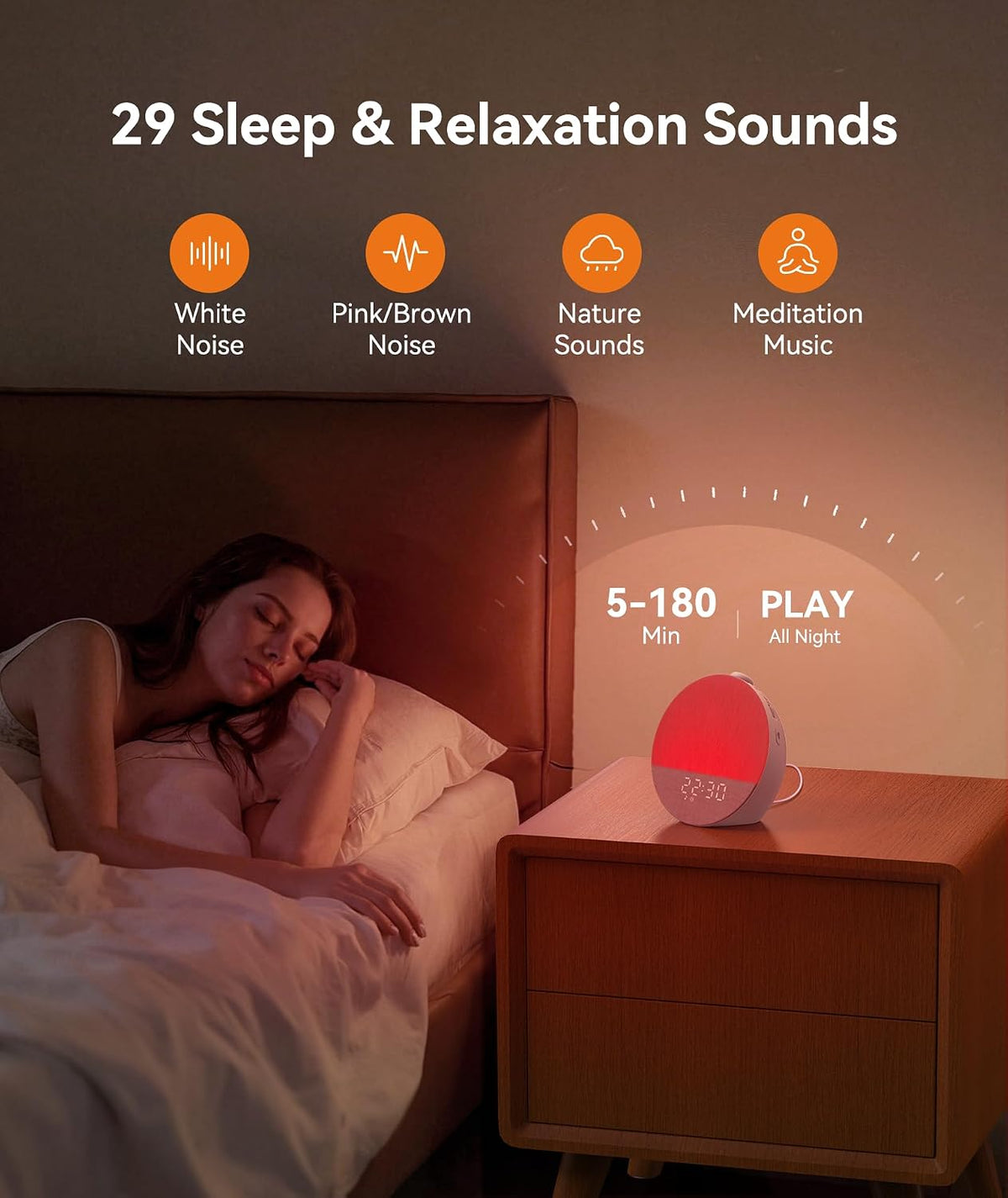 Dreamegg Sunrise 1 Pro, Sunrise Alarm Clock, Sound Machine for Sleep