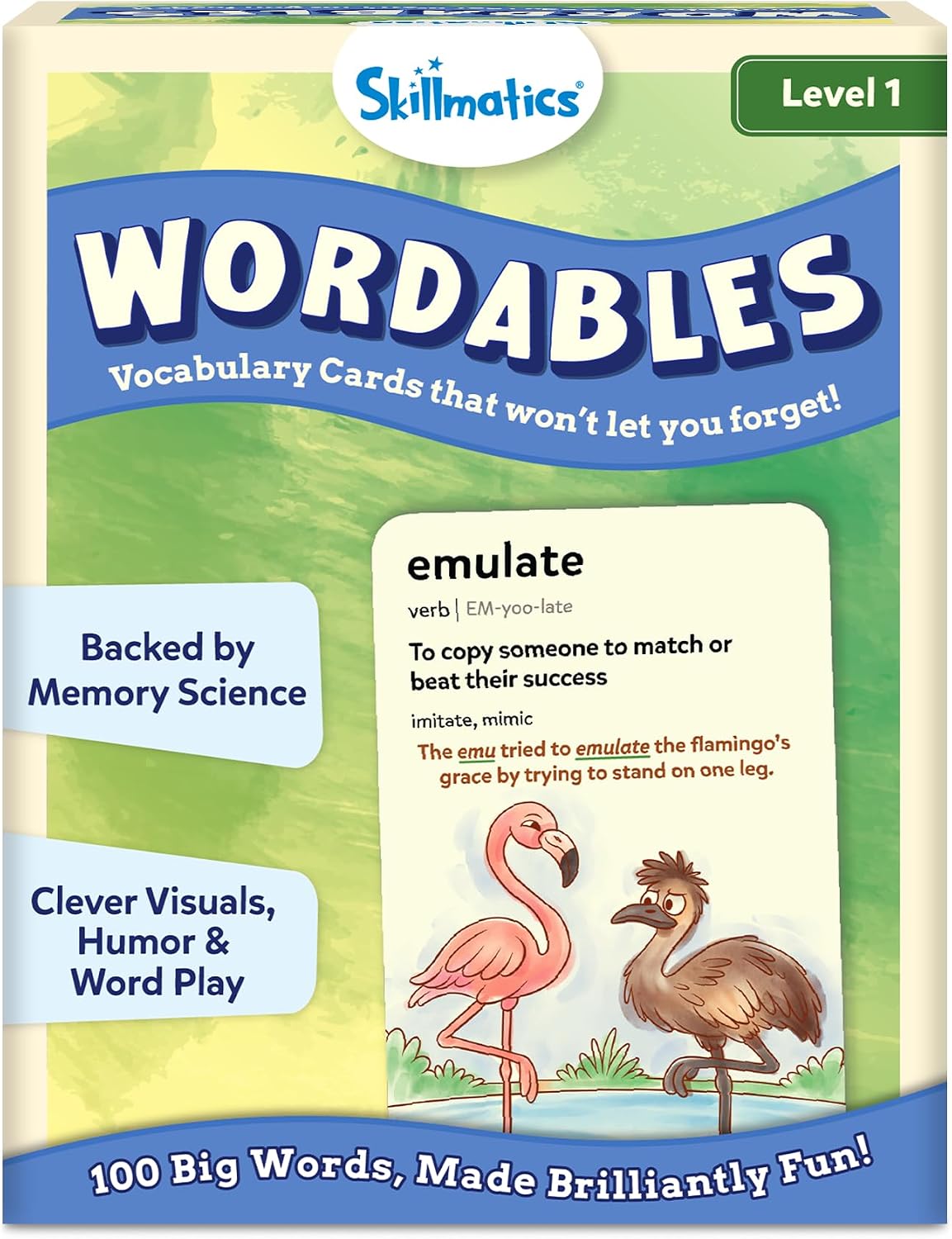 Skillmatics Vocabulary Flash Cards, SAT Prep – Wordables Level 3 | Screen-Free, Spelling Game, Learn 100 words with Wordplay, Visuals, & Soundplay, Learning Gift for Ages 8, 9, 10 & Up