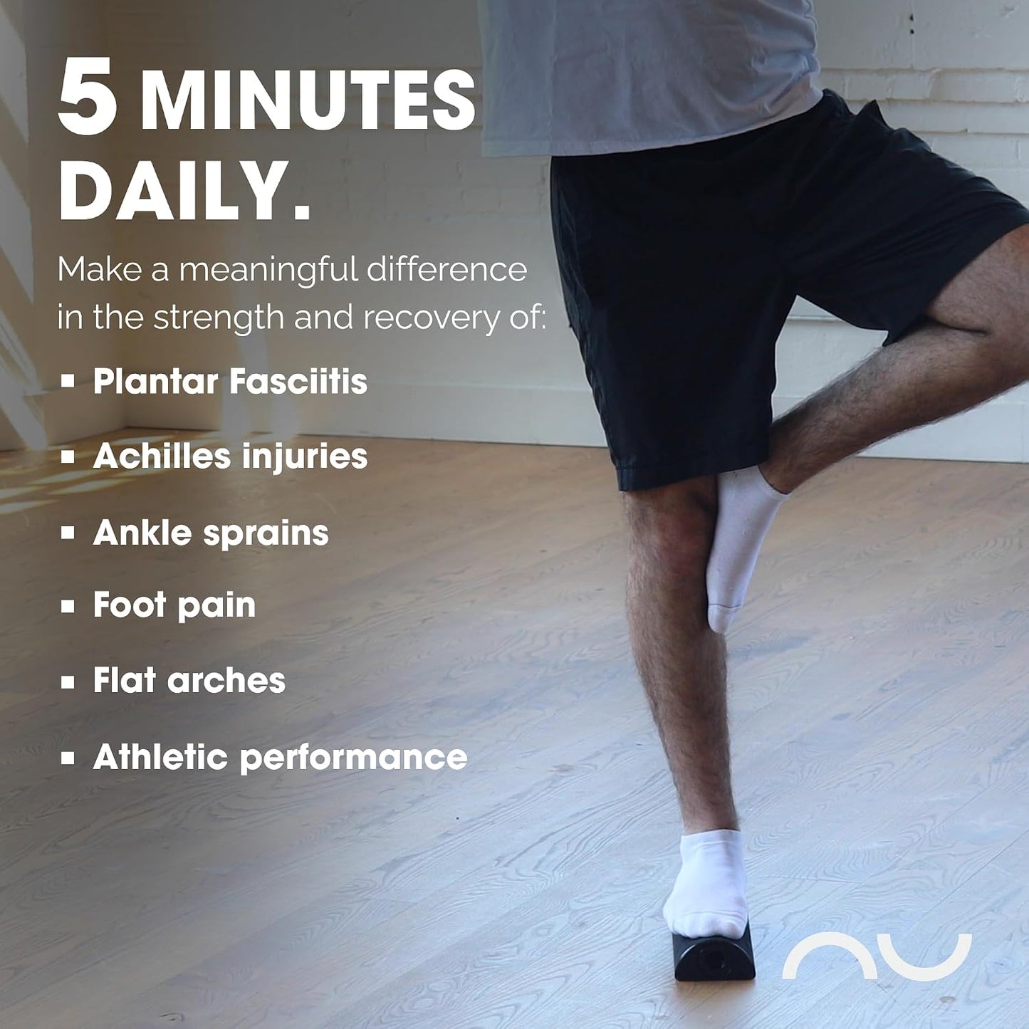 nuBase PIVOT | Split-Board Foot & Ankle Strengthener | Physical Therapy Training System for Ankle Sprains, Achilles Pain, Plantar Fasciitis & Flat Arches | Podiatrist-Developed | Includes Roller, Wedges, 95-Page Guide + nuBase App