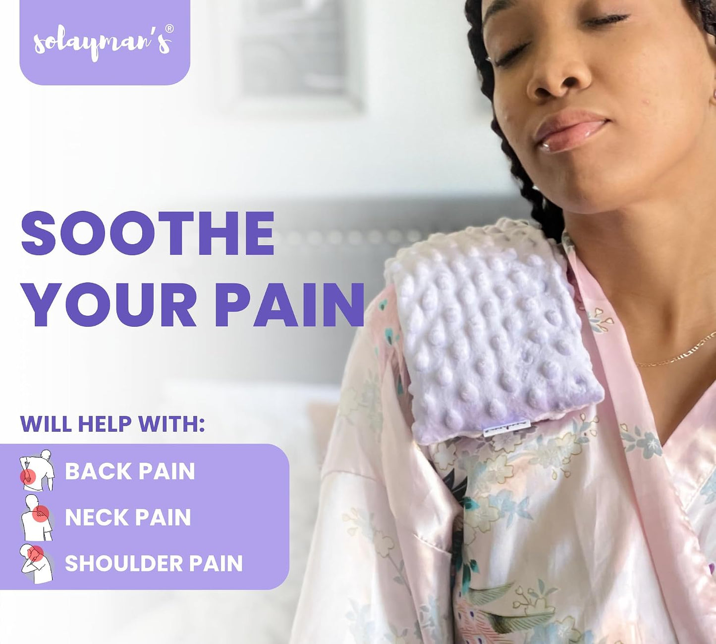 Large 14x5.5” Heating Pad & Cold Herbal Shoulder Wrap-Microwavable Heating & Cooling Neck Wrap- Hot Heated Pad with Moist Heat Therapy for Back Pain, Migraine Relief & Muscle Relaxation (Unscented)