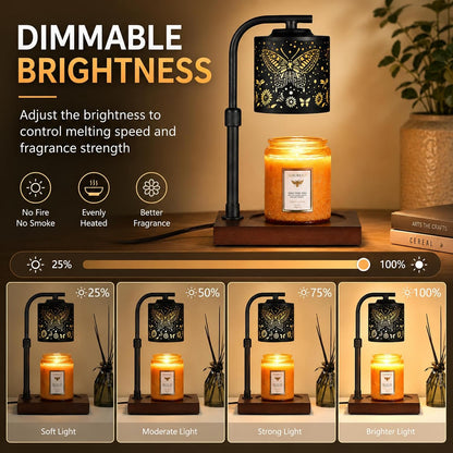 Candle Warmer Lamp Adjustable Height Dimmable for Jar Candles Hummingbird