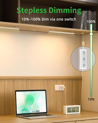 Motion Sensor Dimmable Under Cabinet Lighting, 6000K 12-inch 2 Pack