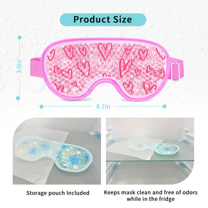 2PCS Cooling Eye Mask Gel Eye Mask, Reusable Hot Cold Therapy