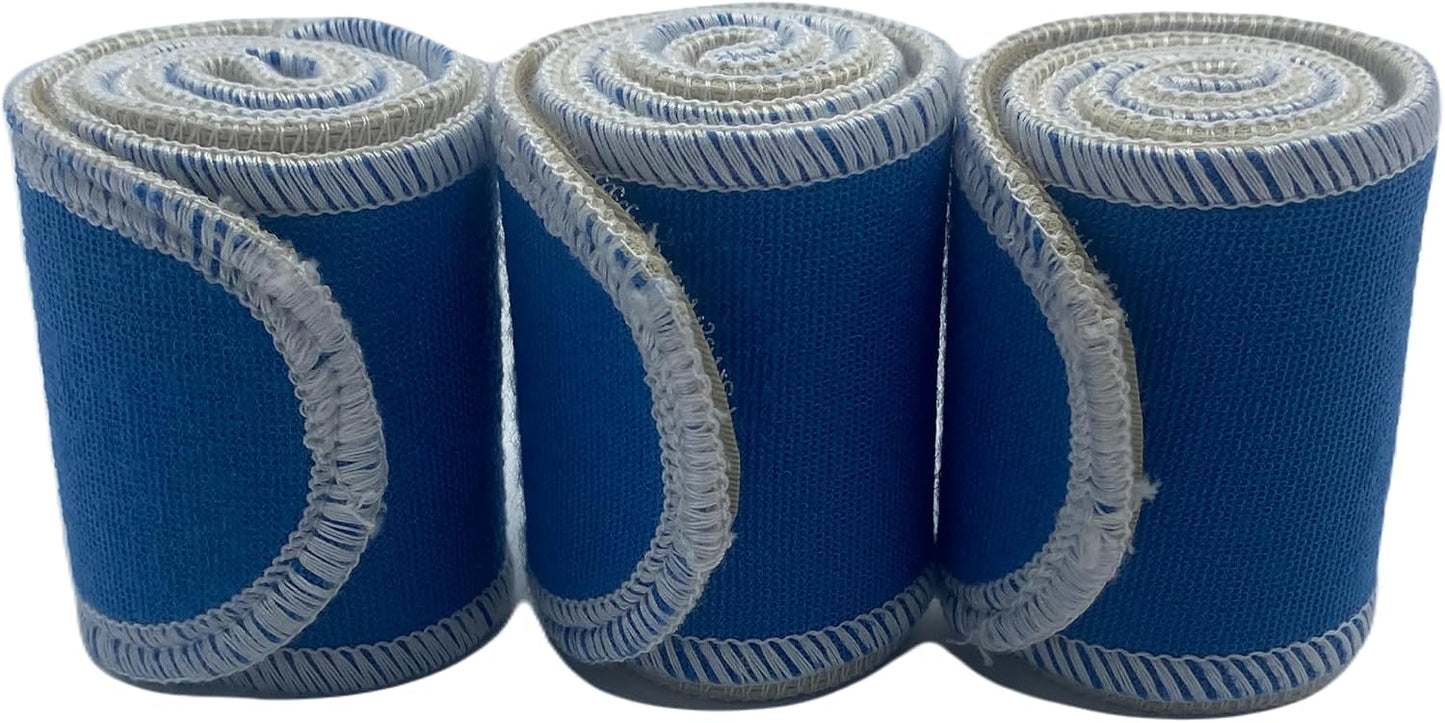 Therapeutic Treatment Wrap, 3 Count Pack, Binder Tape Like Wrap, Elastic Stretch, Effectively Holds Moist Heat Packs, Heating Packs, Cold Packs and Electrodes in Place (2.5" W x 24" L)