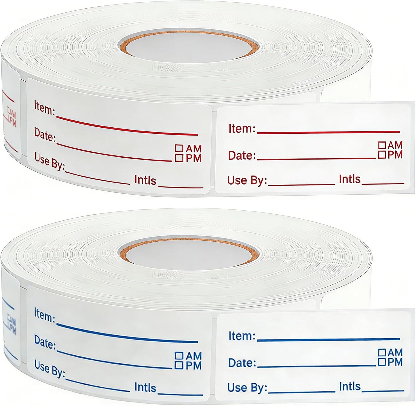 1000pcs Food Labels, AIMEIKI 1 x 3 Inch Removable Date Stickers Freezer Labels for Food Containers, Easy to Write-On & No Residue (2 Rolls)