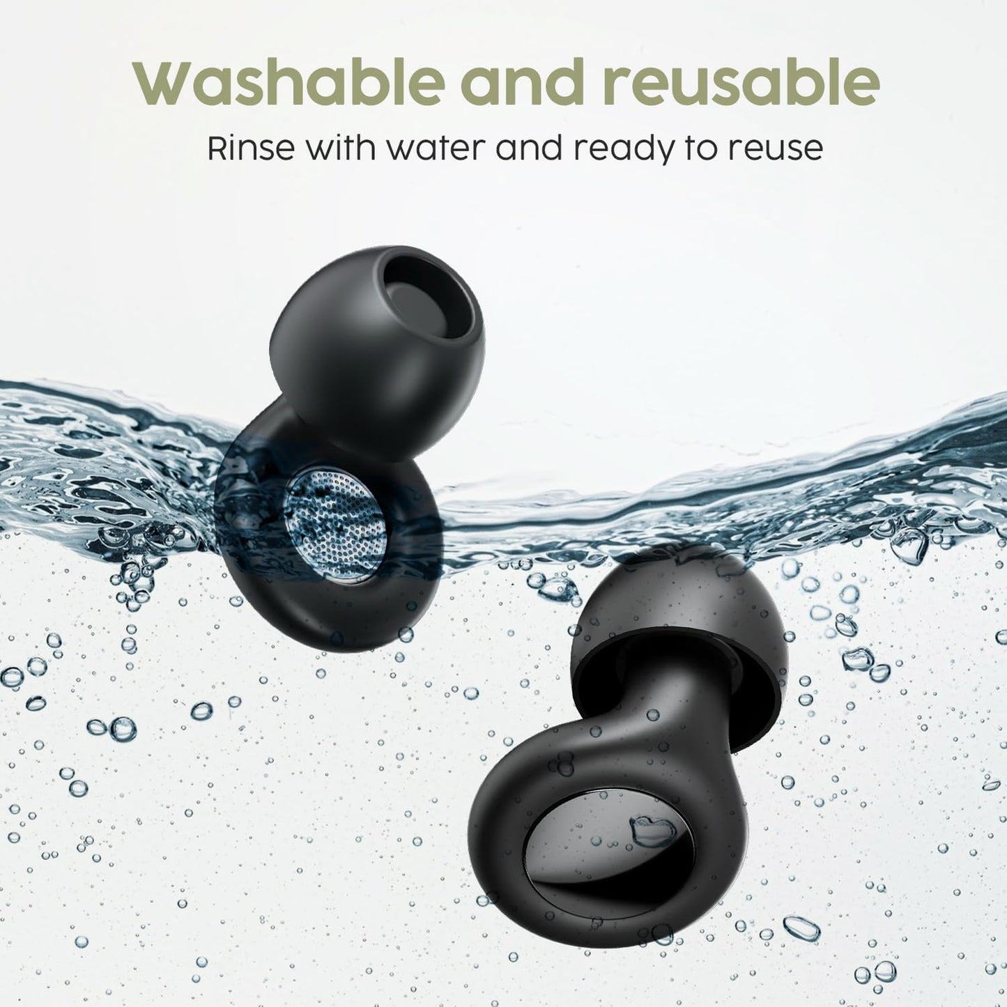 Sleep Earplugs - 45dB Highest SNR Noise Cancelling Ear Plugs for Sleeping, Side Sleepers - Ultra Soft Reusable Silicone Hearing Protection for Snoring, Travel, Concerts & Noise Sensitivity