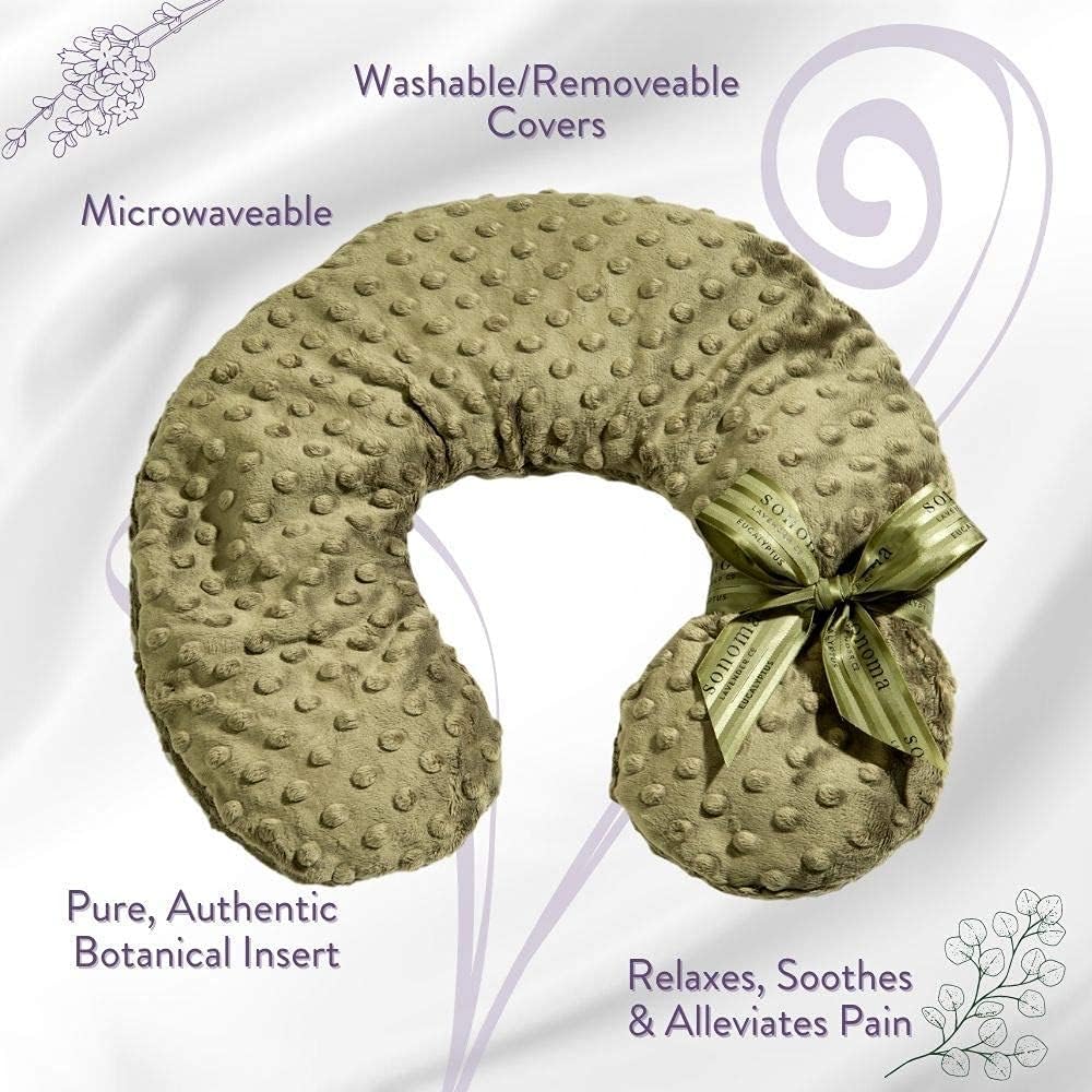 Sonoma Lavender Luxury Lavender Neck Pillow, Arctic Circle | Heatable/Chillable, Microwaveable for Neck and Shoulders, Removable Washable Covers, Great for Relaxation and Pain Relief