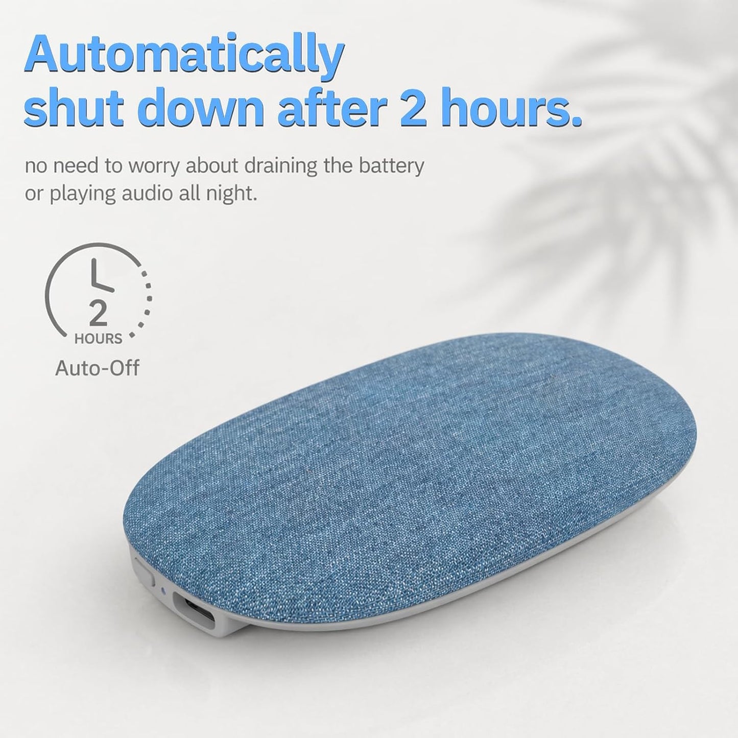 Under Pillow Bone Conduction Speakers, FFNIXOO Sleep Sound Machine with Built-in White Noise, Pillow Speakers for Sleeping Wireless Streaming, Private Side Sleeper Speaker (Blue)