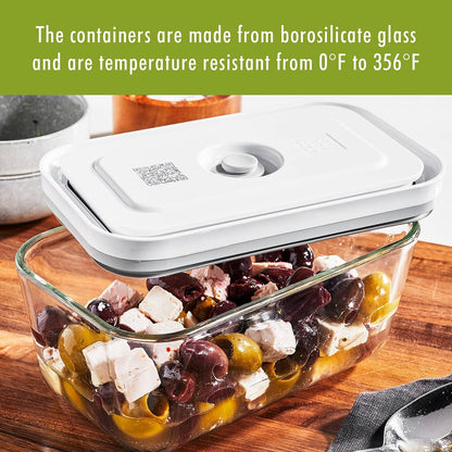 For food to stay fresh up to 5X longer, pump required (not included).
