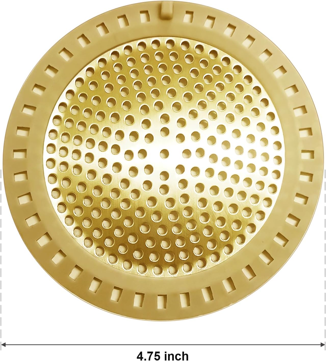 Seatery 2PCS Shower Drain Hair Catcher, Shower Drain Strainer, Stainless Steel with Silicone Edging, 4.75 Inch Diameter