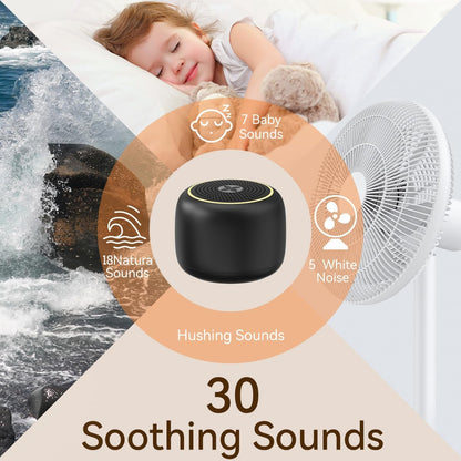 DailyBody Sound Machine White Noise Machine with 30 Soothing Sounds 12 Colors Night Light 32 Levels Volume 5 Timers & Memory Function Effectively Blocks Noise Ideal Sleep Machine for Baby Kids Adults