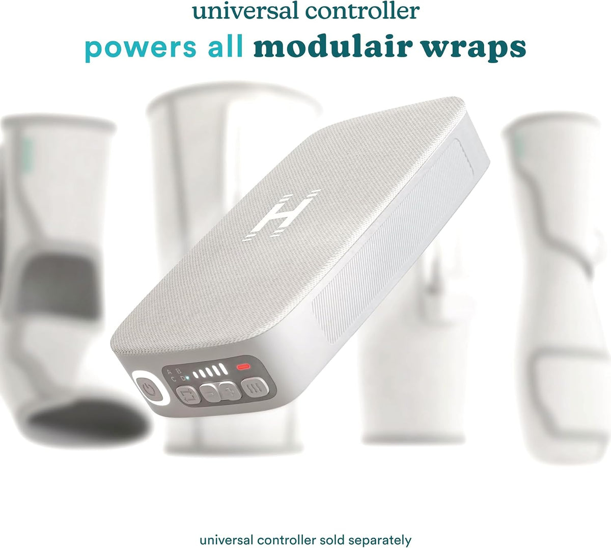 HoMedics Modulair Compression Calf Wrap Massager – Overlapped Compression Therapy with 4 Programs, Adjustable Intensity, Heat Settings, (Battery Sold Separately)