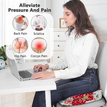 Tailbone Pain Relief Cushion, Memory Foam Seat Cushion for Coccyx Sciatica Pain Pressure Relief Office Desk Chair