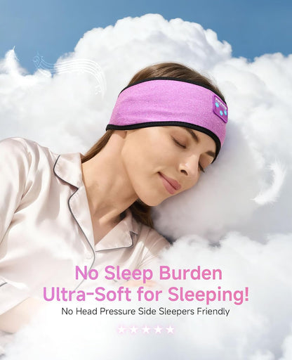 Sleep Headphones | Bluetooth 5.4 Headband | Wireless Earbuds Earphones Sweat Resistant with Ultra-Thin HD Stereo Speaker, Headphone Band for Side Sleepers Workout Running Tech Gadgets Unique Gifts