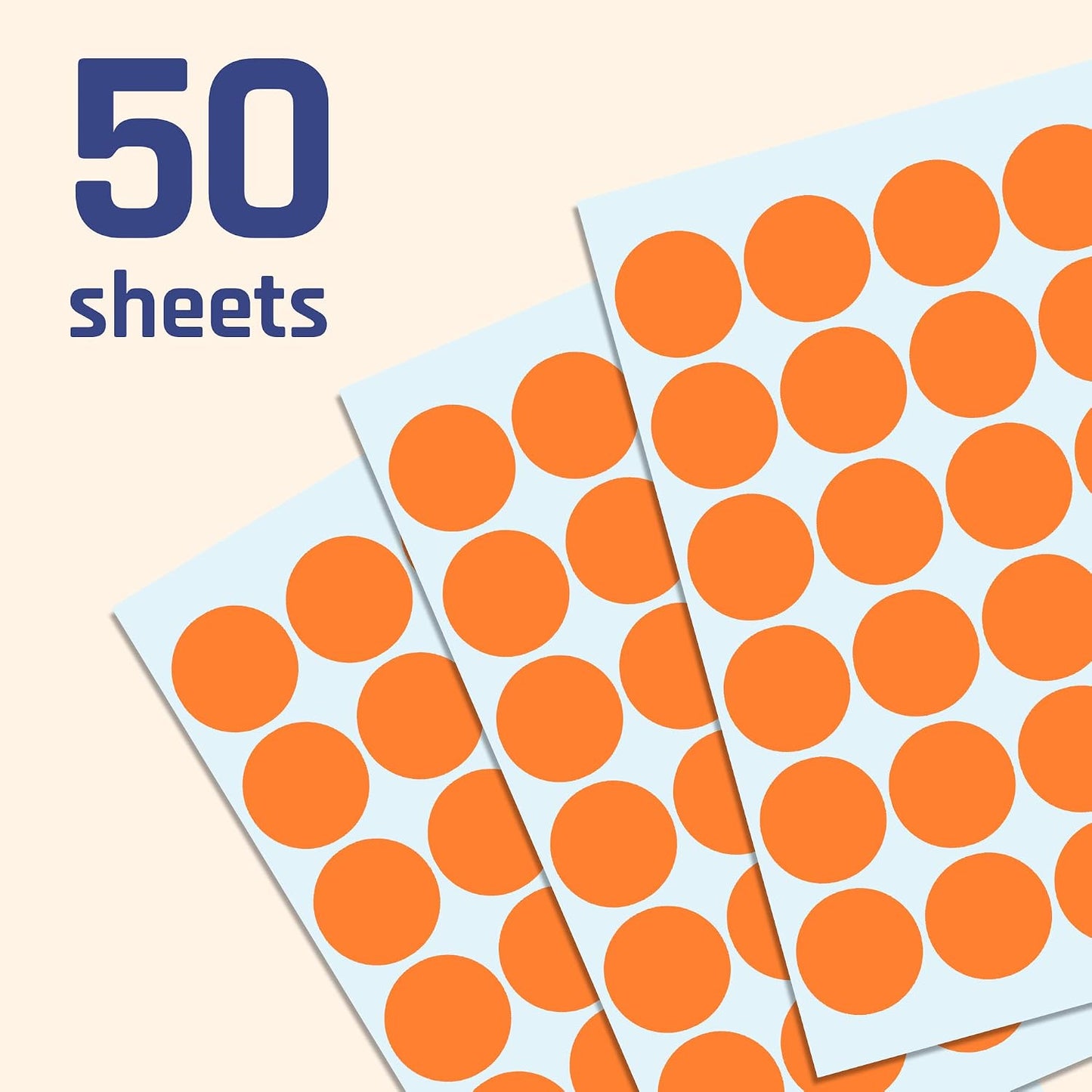 600 Pack, 1" Round Colored Dot Stickers Labels - 6 Colors
