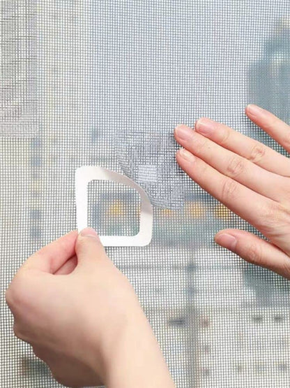 Grey Ventilate Window Screen Repair Tape Weep Hole Patch Mesh Sun Resistant Net Mend Kit Self Adhesive Water Resistant Air Through Breathable