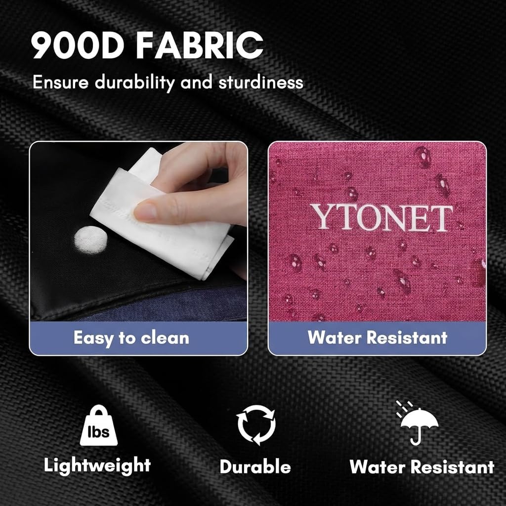 Ytonet Wearable Cleaning Caddy Bag, Large Cleaning Supplies Organizer, Blue | with 4 Foldable Dividers, Shoulder Strap&Waist Strap, Professional Cleaning Bag with Handle for Kitchen Housekeepers Cleaners