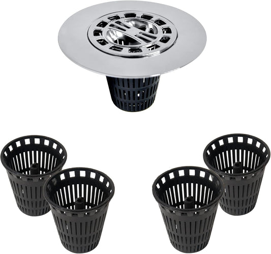 Danco Shower Hair Catcher Baskets, 6-Pack, Black (10739P)