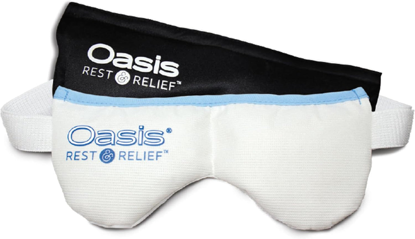 Oasis Rest & Relief® Reusable Hot and Cold Eye Mask – Microwavable Warm Eyelid Compress & Cooling Mask for Soothing Daily Eye Hygiene & Comfort (OM8000)