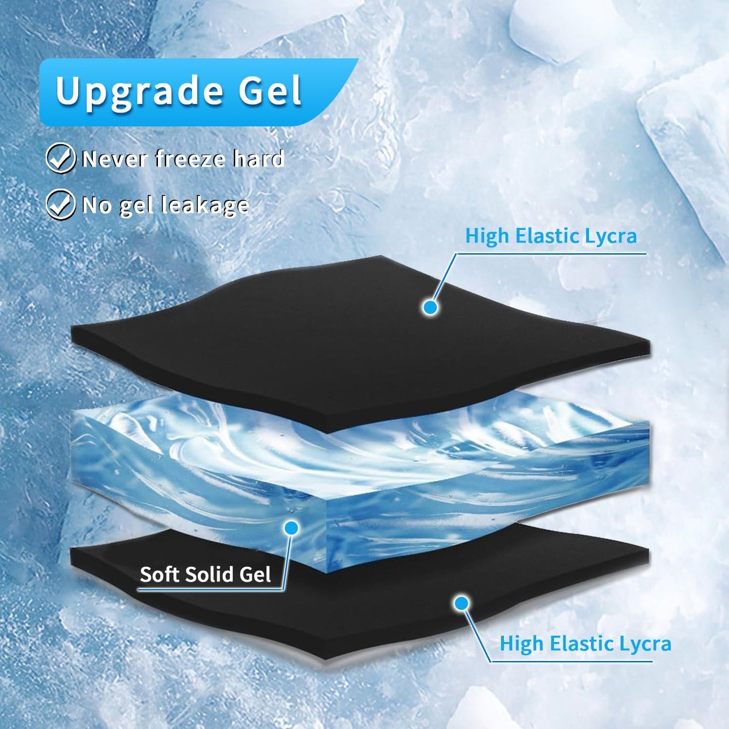 Neck Ice Pack Wrap Reusable Gel Ice Packs for Cervical Injuries Pain Relief, Flexible Cold Hot Compress Therapy for Shoulder Swelling, Bruises, Stiff Neck, Migraine, Surgery Recovery Gift Women Men