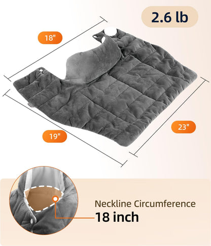 Comfytemp Heating Pad for Neck Shoulders Back, 2.6 Ib Weighted Heating Pad