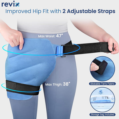 REVIX Extra Large Hip Ice Pack Wrap After Surgery, Cold Packs for Hip
