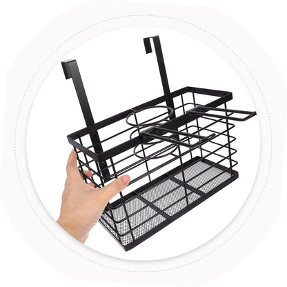 MAGICLULU Cabinet Door Organizer Hair Dryer Holder Hair Tool Holder Shelf Door Rear Rack