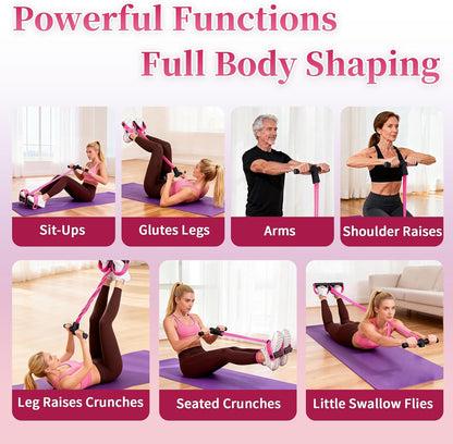 Multifunction Tension Rope, 6-Tube Elastic Yoga Pedal Puller Resistance Band, Natural Latex Tension Rope Fitness Equipment, for Abdomen/Waist/Arm/Leg Stretching Slimming Training