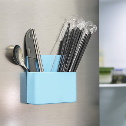 MoKo Magnetic Pen Holder, Pencil Accessories Whiteboard Organizer, White | Magnetic dry erase marker holder has two compartments and an ABS body for whiteboards, refrigerators and lockers.