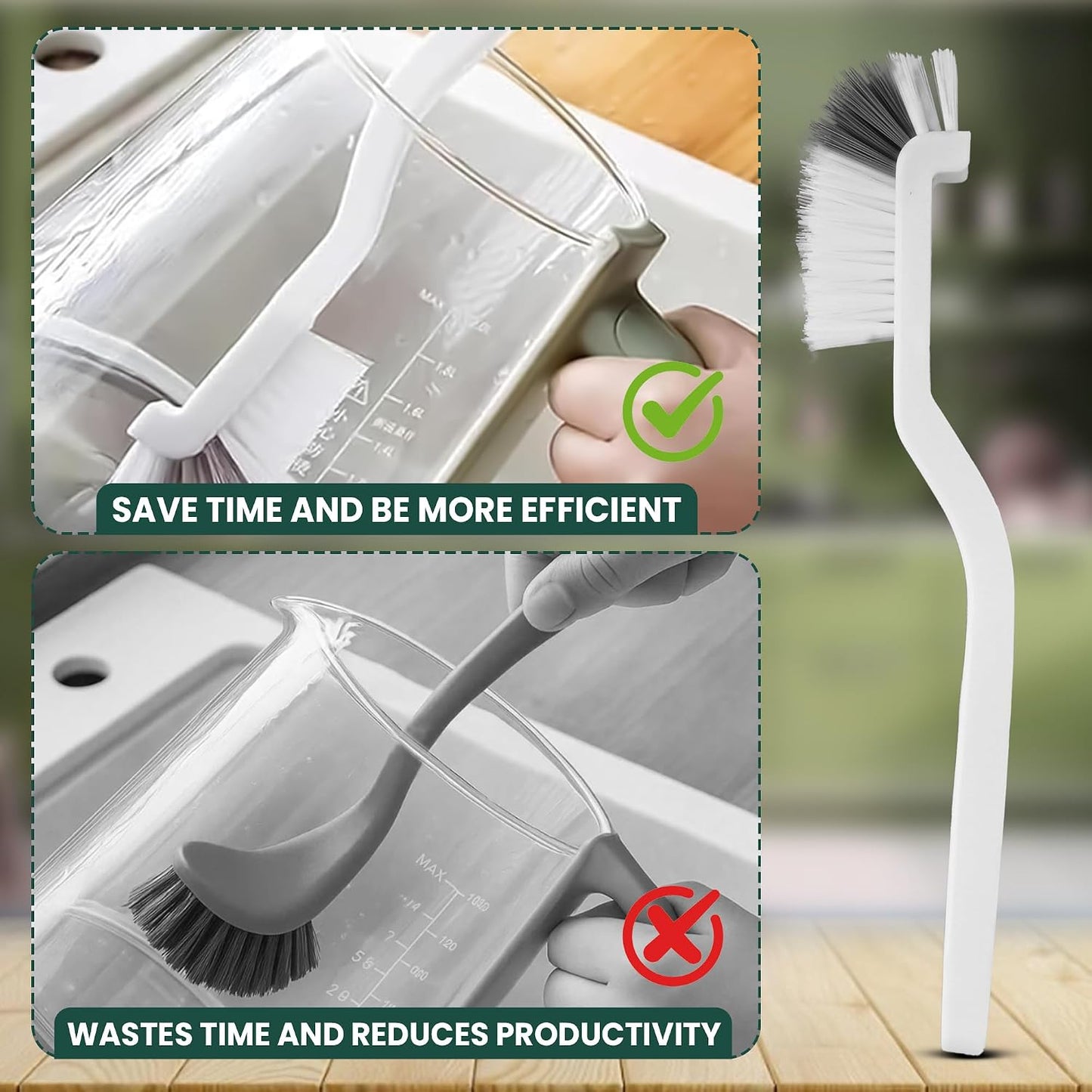 8 Pcs Crevice Cleaning Brush Set – Hard Bristle Cleaning Tools for Grout, Gaps & Narrow Spaces – Multi-Purpose Grout Brush, for Cleaning Bathroom, Shower, Window Tracks, Kitchen | Multi-Purpose Grout Brush for Bathroom, Shower, Window Tracks & Kitchen