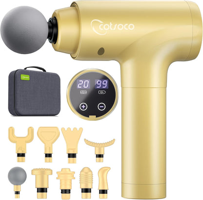 cotsoco Massage Gun Deep Tissue, Handheld Muscle Massager, Gifts for Men