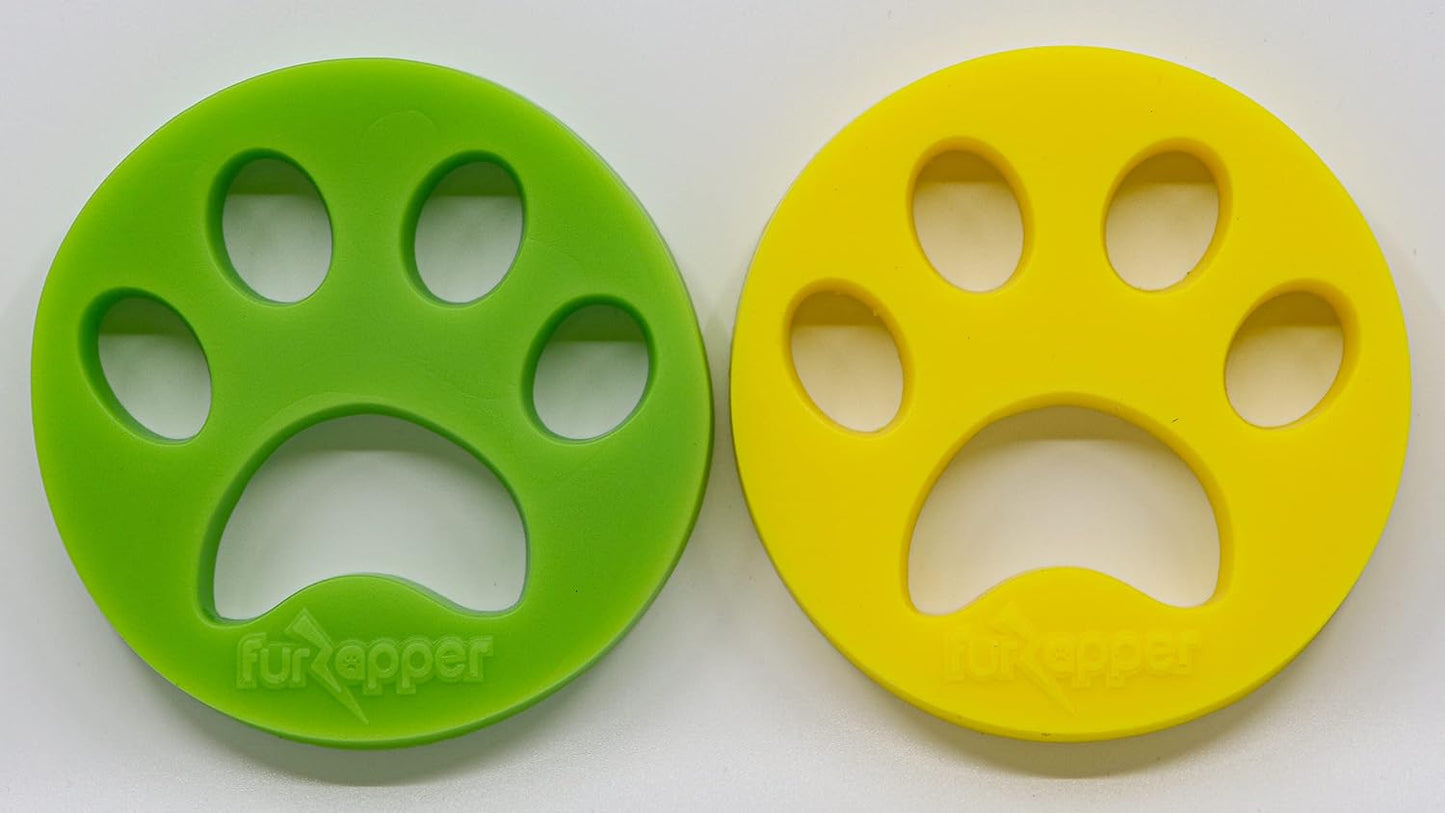 2 Pack FurZapper Pet Hair Remover for Laundry - Reusable Dog & Cat Hair Remover Tool As Seen on Shark Tank - Removes Pet Fur, Hair, Lint, Dander from Clothes & Laundry - One FurZapper Per Pet