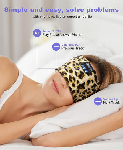 LOVE EYE Sleep Sport Headphones Wireless Bluetooth 5.4 Headband Headphone