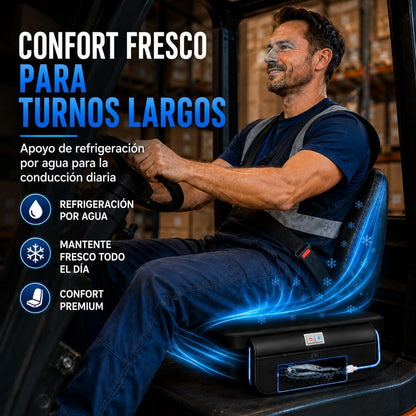 80°F Water Cooling Seat Cushion for Car Seat & Office Chair | 3-Speed Strong Cooling for Long Sitting, 300ml Water Bag, Truck Driver, Wheelchair, Travel & Stadium, Gift for Father, Dad