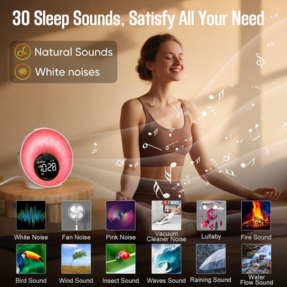 Sunrise Alarm Clock, Wake Up Light, Sleep Sound Machine for Bedroom