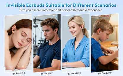 Mini Invisible Sleep Earbuds Wireless Bluetooth for Side Sleeper Small Ears