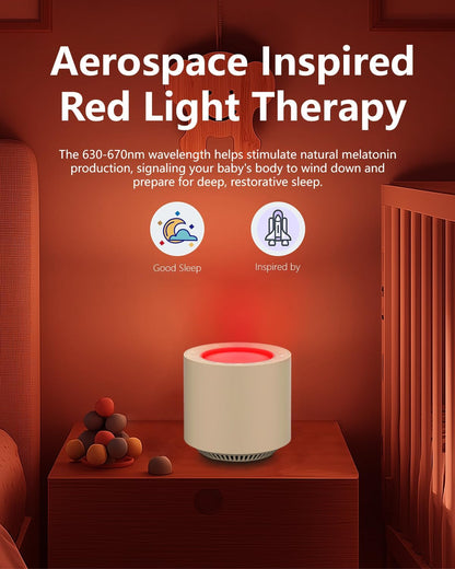 Red Light Therapy White Noise Sleep Sound Machine for Baby