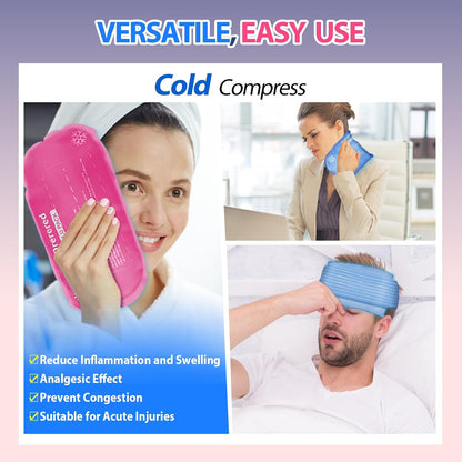 Ice Packs for Injuries Reusable Knee Gel Ice Pack Wrap for Swelling Black