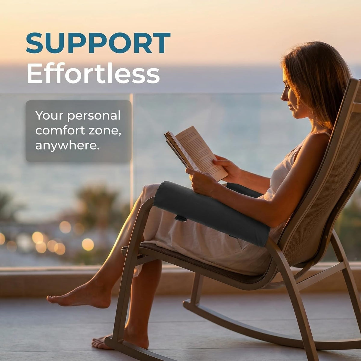 SUPVOX Foldable Chair Armrest Pads Pair Soft Elbow Cushion Replacement for Outdoor Camping Beach Chairs and Balcony Seating Comfortable Armrest Support