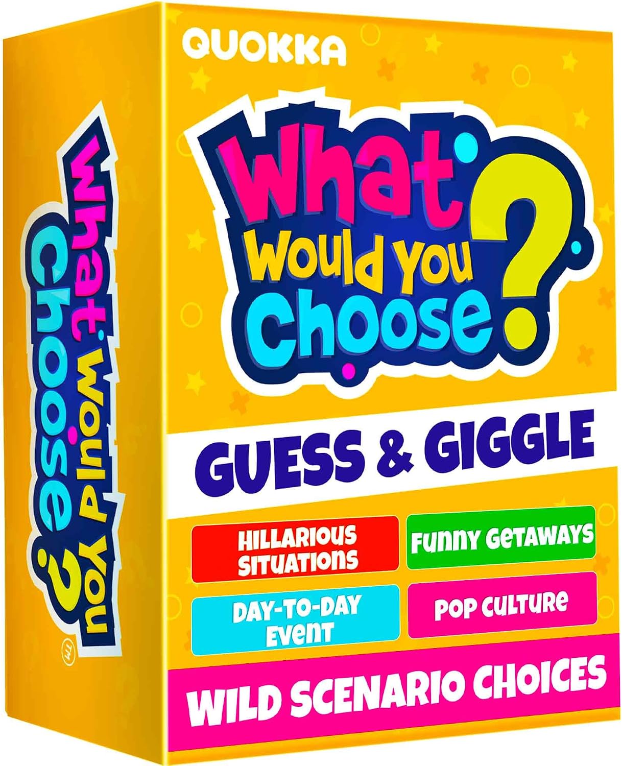 QUOKKA Card Game for Teens, Kids, Adults – 500+ Hilarious Travel & Vacation Scenarios | Funny Getaways What Would You Choose Challenge | Family Nights & Party Game for Friends, Road Trips & Sleepovers