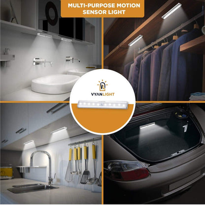 VYANLIGHT Book Light for Reading Books in Bed at Night Rechargeable and LED Closet Light Motion Activated Under Cabinet Motion Sensor Light