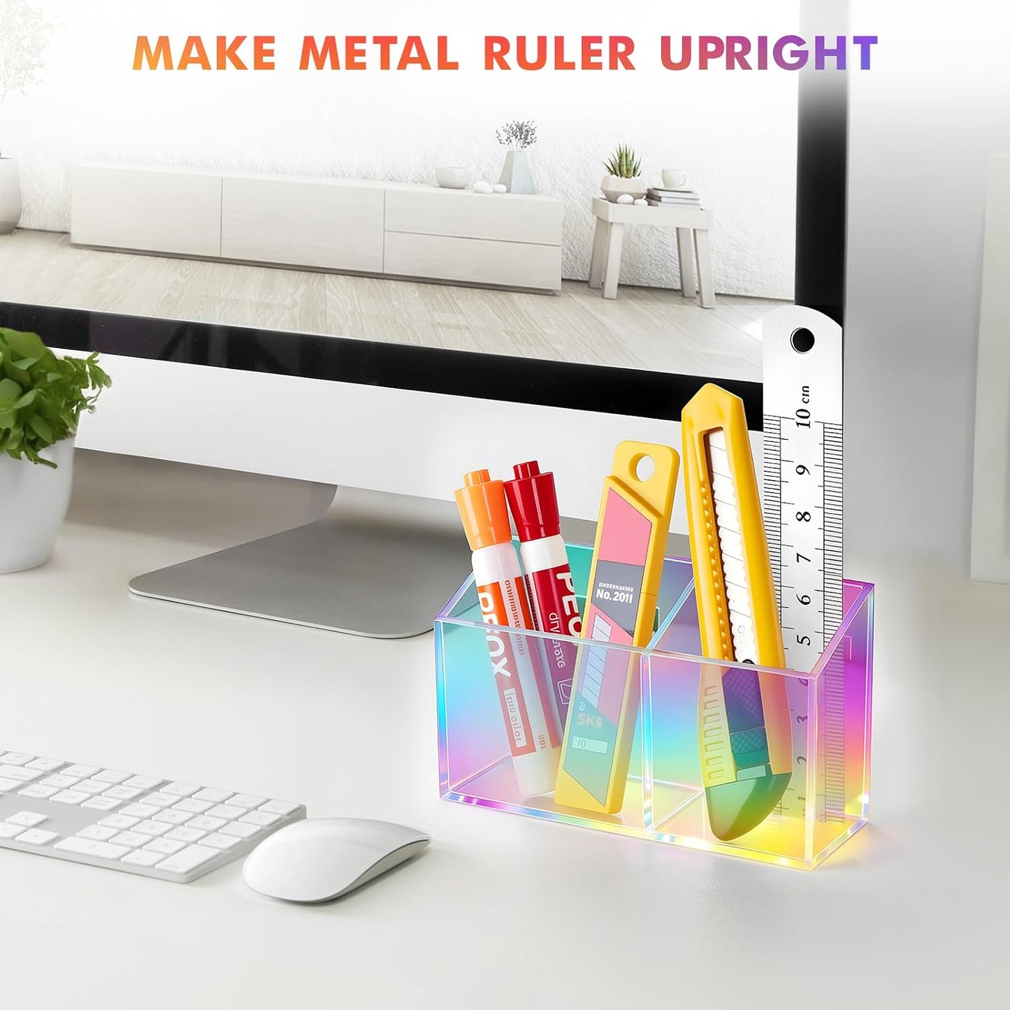 BEYGORM Magnetic Dry Erase Marker Holder for Whiteboard & Refrigerator | Non-slip Acrylic Pen Holder for Classroom, Fridge Magnet, Locker Organizer Accessories, Teacher & School Supplies(Black)