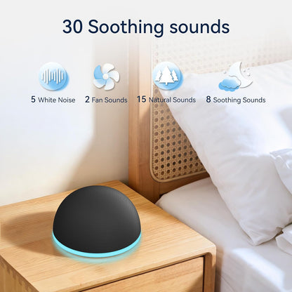 Portable Sound Machine Night Light White Noise Machine Mini Baby Shushing Sleep Machine 12 Night Lights 30 Sleeping Sounds for Baby Kids Adults Dogs 4 Timer Memory Function for Home Travel Office