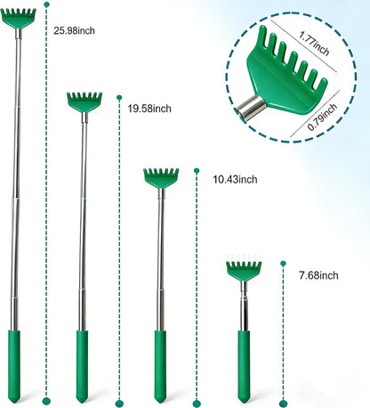 2 Pack Back scratchers Set,Stainless Steel Back Scratcher Extendable