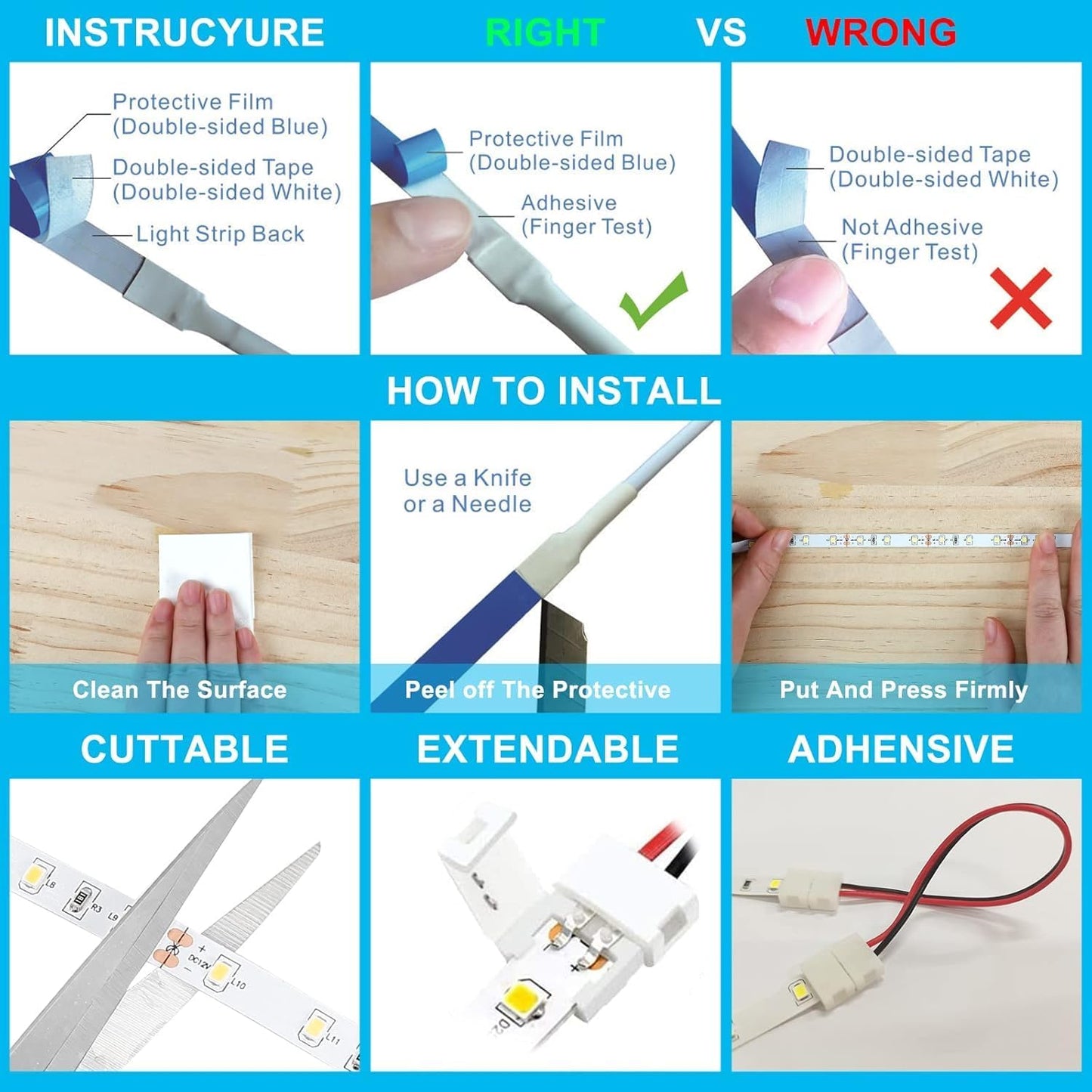 Motion Sensor Under Cabinet Lights - Plug-in LED Strip Lights Indoor with Power Adapter, Dimmer and Timer for Kitchen Cabinet, Counter, Shelf, Showcase, Stairway, Bedroom, Corridor, Washroom