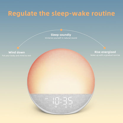 Odokee Sunrise Alarm Clock White Noise Machine: Natural Wake Up Light