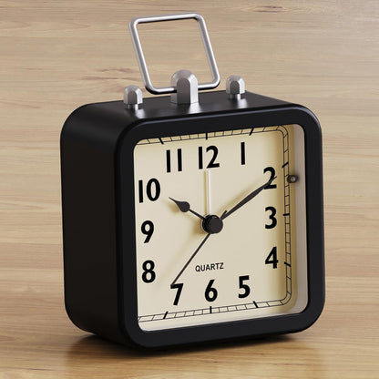 AYRELY® Small Metal Alarm Clock, Desk and Table Clock for Travel