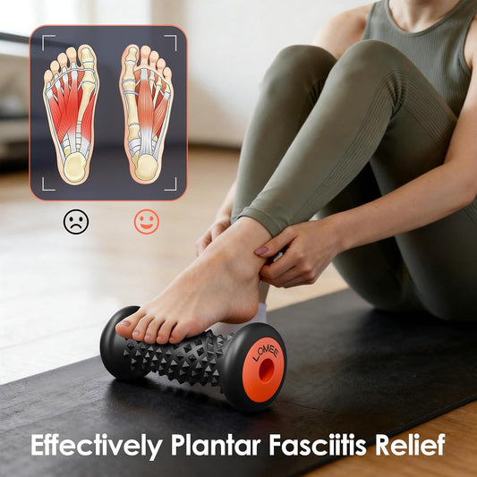 Foot Roller Massager for Plantar Fasciitis, Foot Arch and Heel Pain Relief | Deep Tissue Muscle Massage, Feet Ergonomic & Rounded Top Design